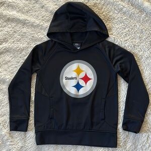 Pittsburgh Steelers Black Logo Pullover Hoodie size Small (8)